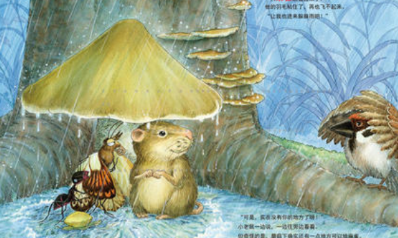 《雨中》儿童故事绘本分享,故事：《雨中》儿童故事绘本分享